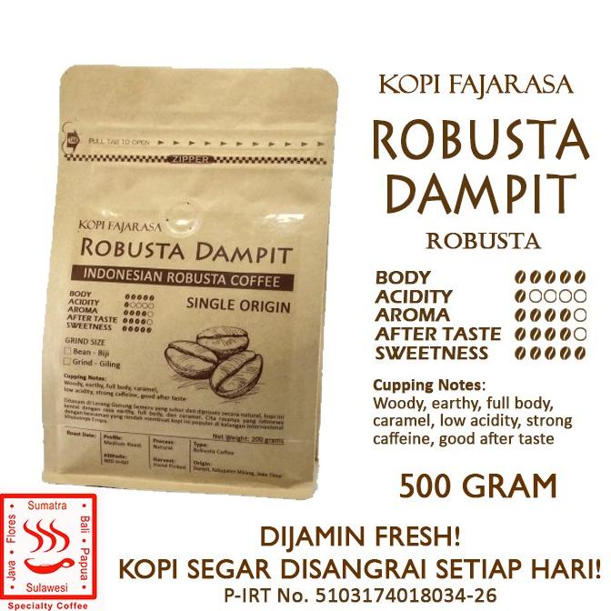 

[COD] Kopi Fajarasa Robusta Dampit Biji Kopi Robusta 500 gram [COD]
