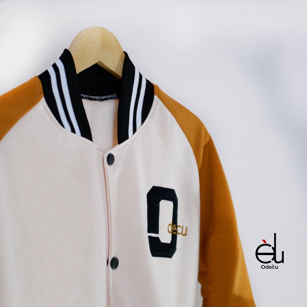 ODECU PREMIUM VARSITY VANILLA DARK MUSTARD WANITA PRIA