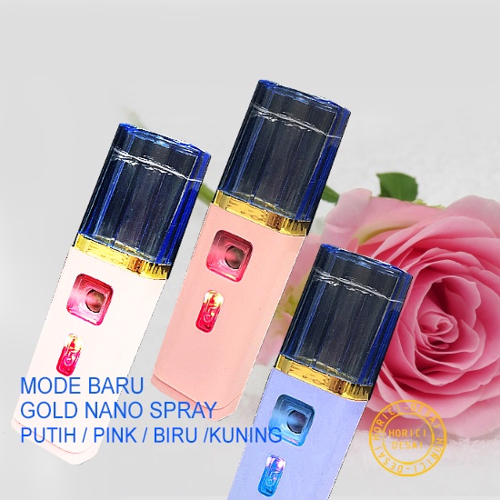 Mode Baru Gold Nano Spray Pelembab Wajah Handheld USB Semprotan Nano