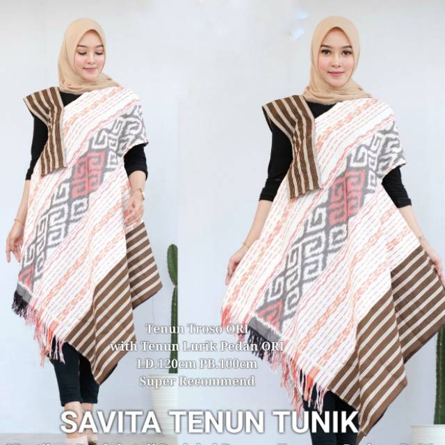 Tunik lurik kombinasi