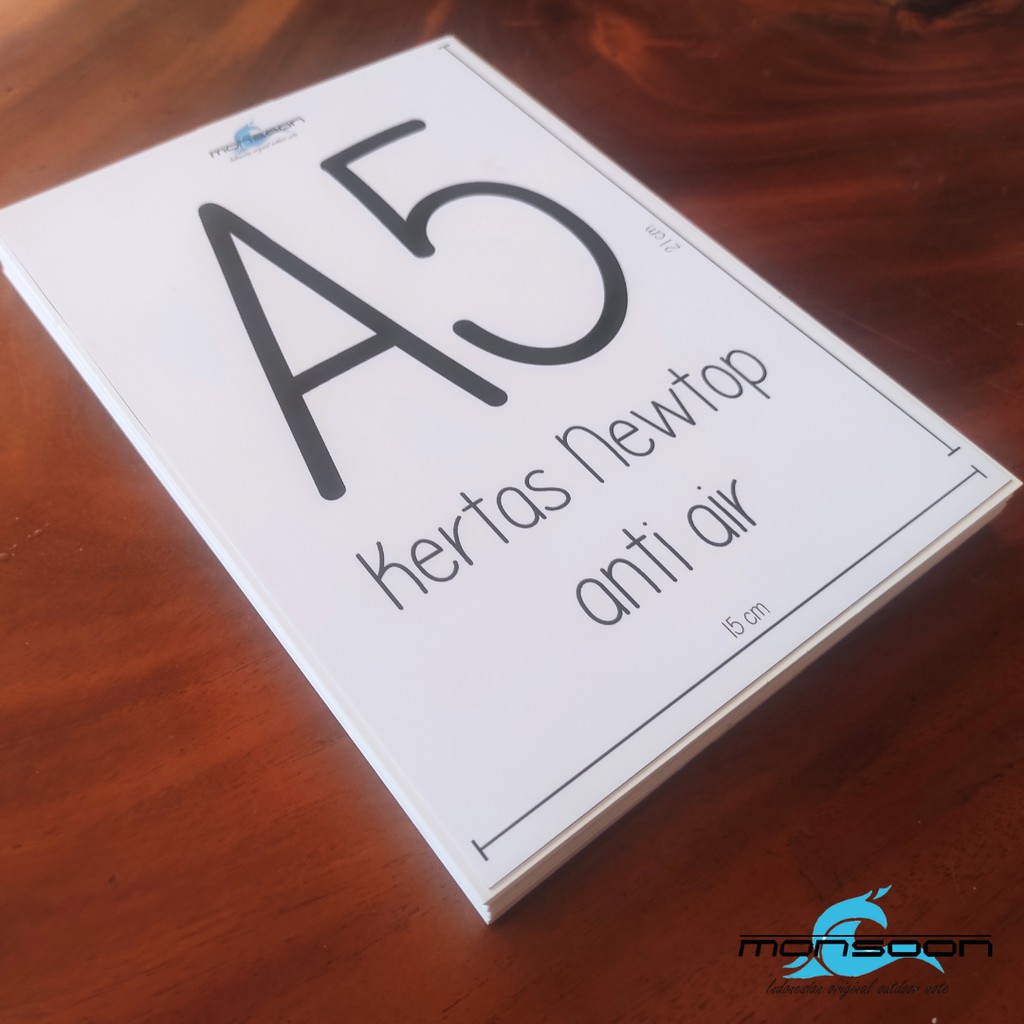 

Kertas Anti Air A5 | Kertas Newtop | Monsoon Indonesia Outdoor Note