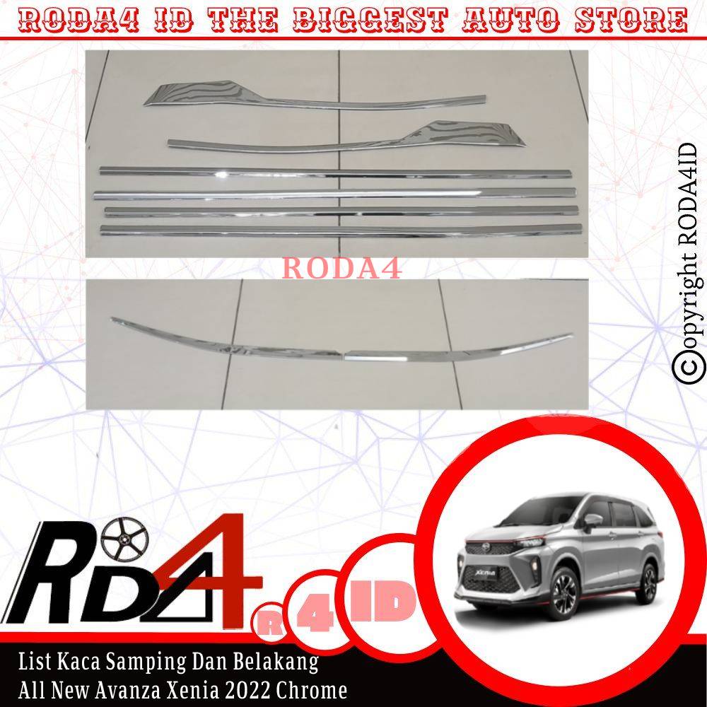 List Kaca Samping Belakang Window Liner All new Avanza Xenia 2022 Chrome