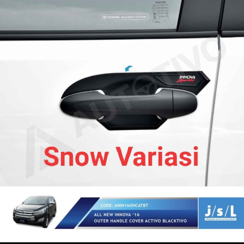 New Innova 2016 mangkok pintu Outer handle cover Activo black JSL