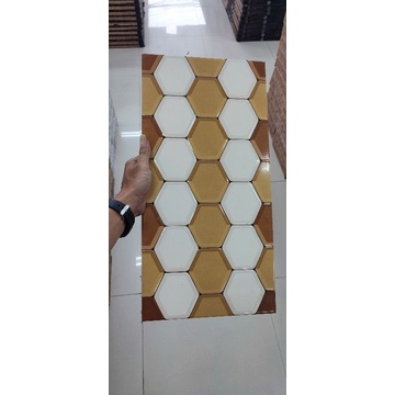 KERAMIK DINDING 25X50 OCTAGON BEIGE / UNO / KW1 / GLOSSY