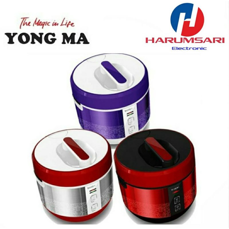 RICE COOKER/MAGIC COM/PENANAK NASI YONG MA/YONGMA SMC-4023 KAPASITAS 2 LITER (MERAH,SILVER,UNGU)