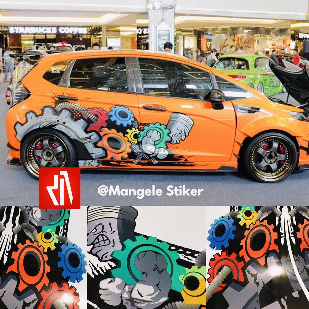 Stiker Mobil Keren Gear Piston Animasi Decal Digital Printing Cutting Shopee Indonesia