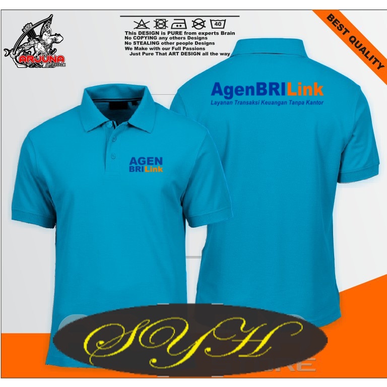 POLO SHIRT LOGO AGEN BRILINK / BAJU  PRIA WANITA KUALITAS TERBAIK