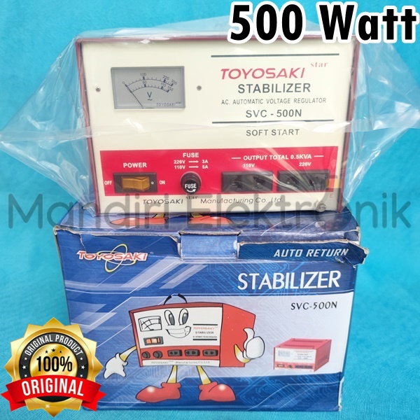 Stabilizer Toyosaki 500 Watt SVC-500N 500w (Listrik Stabil 220V) - Stavol 500Watt 500W