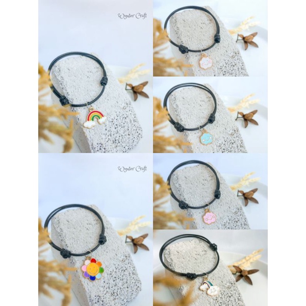 WA137 Gelang Tali Charm Sky / Rainbow / Sun / Clouds by Wynter Craft