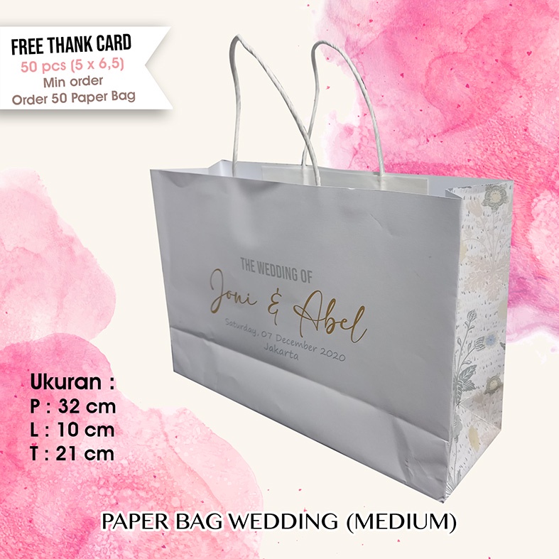 

PAPERBAG WEDDING MURAH (BC) | PAPER BAG BRIDESMAID 32x10x21