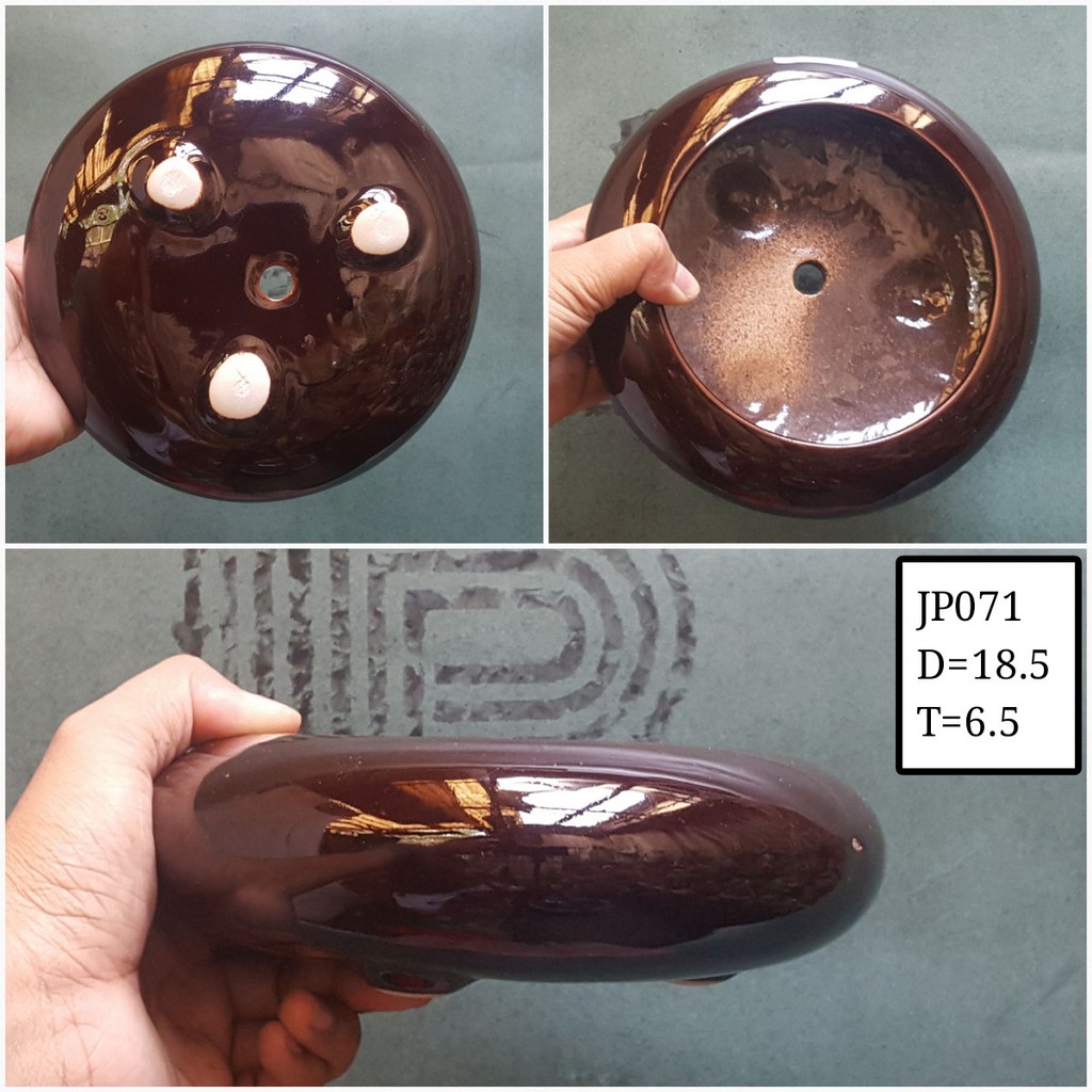 Pot Keramik Bulat unik JP071