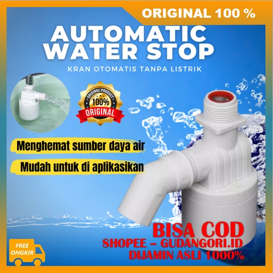 Automatic Water Stop Kran Otomatis Tanpa Listrik Pengontrol Otomatis Pengisian Air Kran ORIGINAL