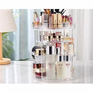 Big Sale!! Rak Kosmetik Acrylic Putar 360 Derajat Diamond / Polos Rak Make Up Organizer Makeup