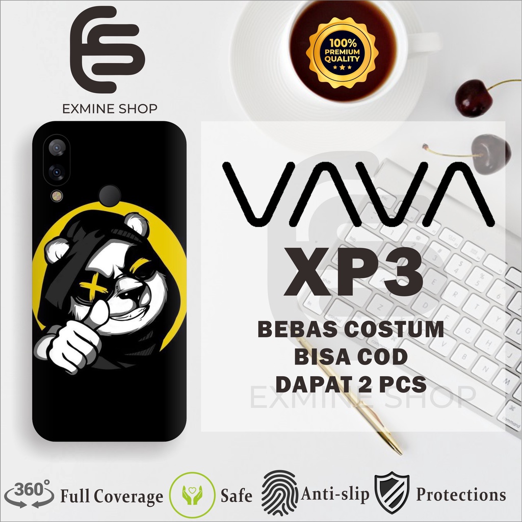 (ISI 2 PCS) VAVA XP3 MOTIF KUCING Garskin Case/Stiker Premium FREE CUSTOM &amp; COD