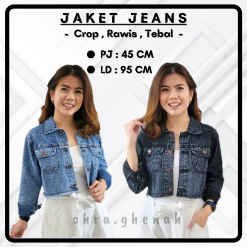 JAKET JEANS CROP WANITA RAWIS IMPORT BKJ LEVIS DENIM PREMIUM