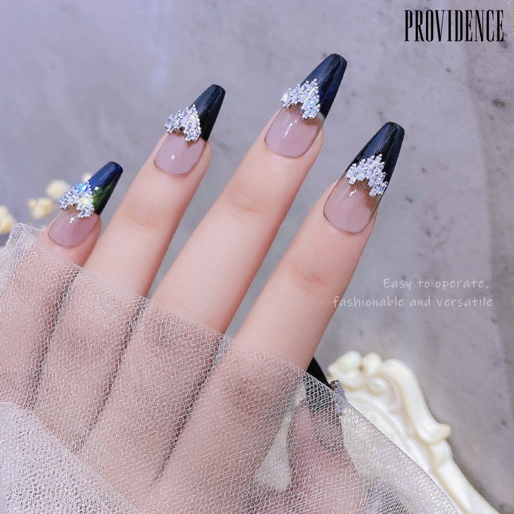 Providence 5Pcs Eye-catching Nail Decoration Exquisite Cubic Zirconia Decorative Heart Shape Nail Art Jewelry for Home