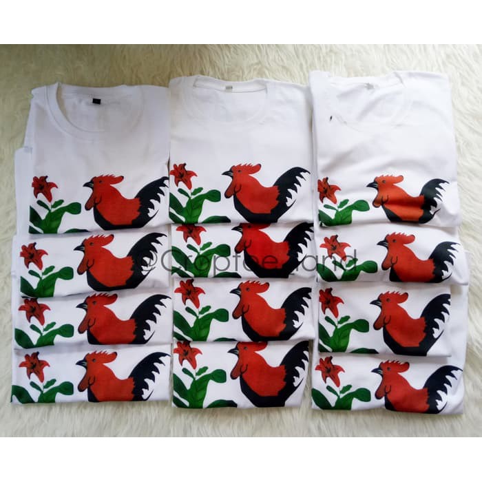 KAOS MANGKOK AYAM JAGO - PUTIH