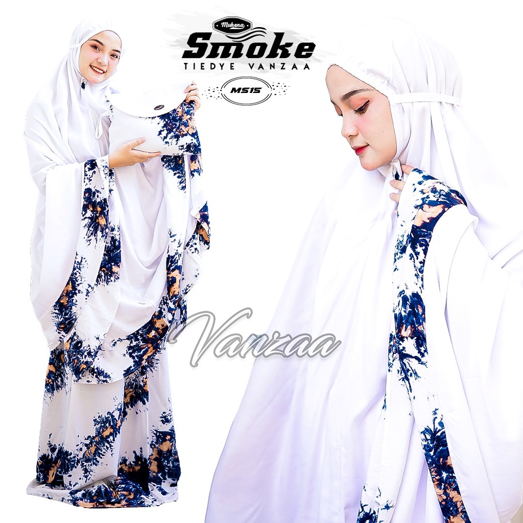 Mukena Bali Smoke Tiedye Premium ORIGINAL VANZAA | MUKENA BALI DEWASA JUMBO | MUKENA MURAH 2021