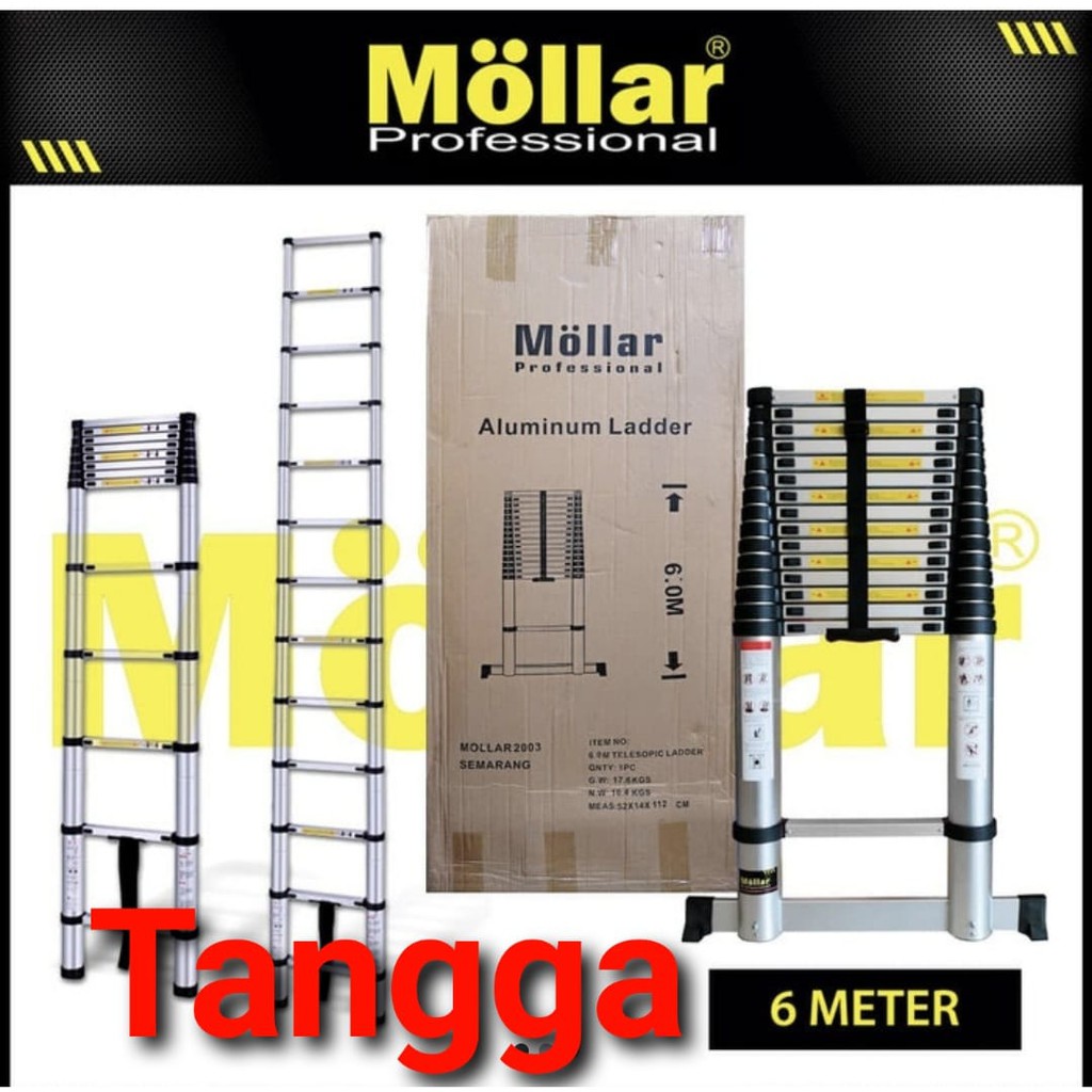 Tangga Teleskopik 6 m Telescopic Extension Ladder MOLAR