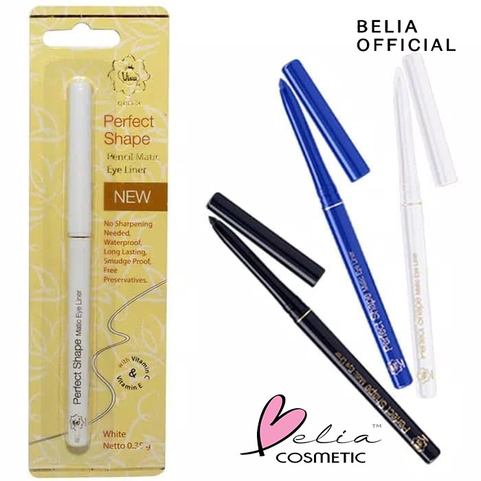 ❤ BELIA ❤ Viva Queen Perfect Shape Pencil Matic Eye Liner / eyeliner black, white, blue 0.35g HALAL