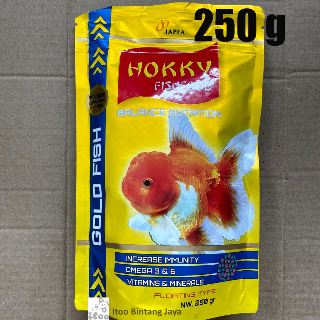 Jual Pellet Pakan Ikan Hias Koki Hokky Goldfish Color Enchancer Gr