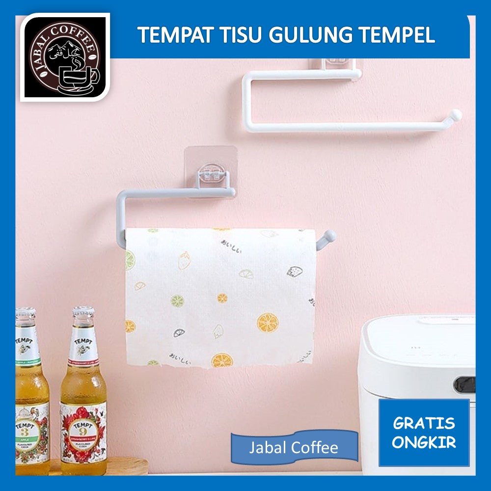 Gantungan Tisu Roll / Tempat Tisu Gulung Tempel / Gantungan Kain Dapur