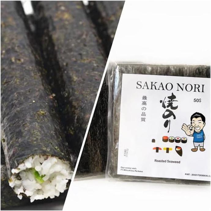 

Sakao Yaki Sushi Nori- Roasted Seaweed- Rumput Laut 50 Lembar