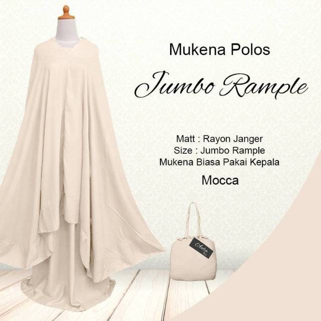 Mukena Bali Jumbo remple Polos Aulia