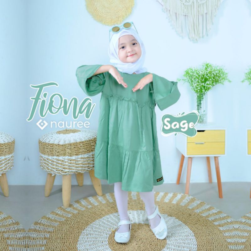 Nauree - Dress Anak perempuan Fiona Sage Rayon Twill