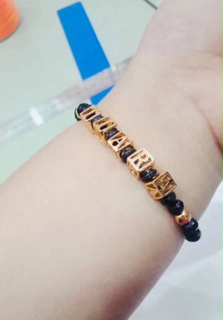 Gelang nama gelang kristal gelang alphabet gelang huruf gelang inisial gelang adjad