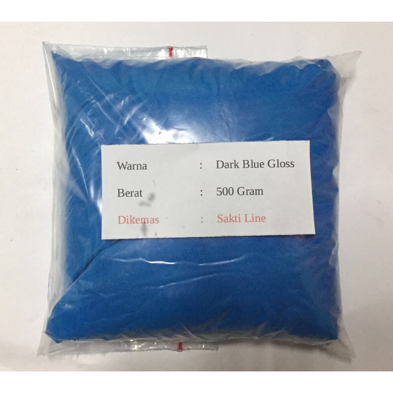 Bubuk Powder Coating Biru Dark Blue Gloss - 500 Gram