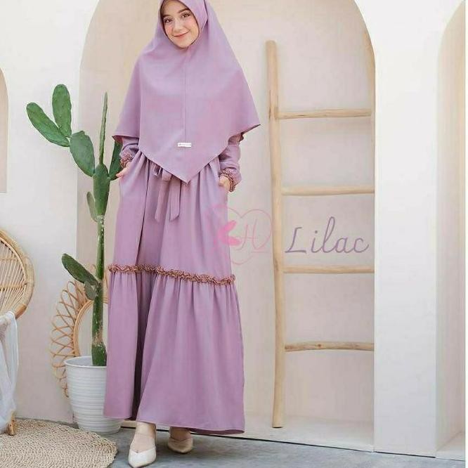 Flash Sale  GAMIS SYARI UKURAN M - L - XL - XXL GAMIS SET KHIMAR BUSUI TERBARU BAJU GAMIS MURAH P