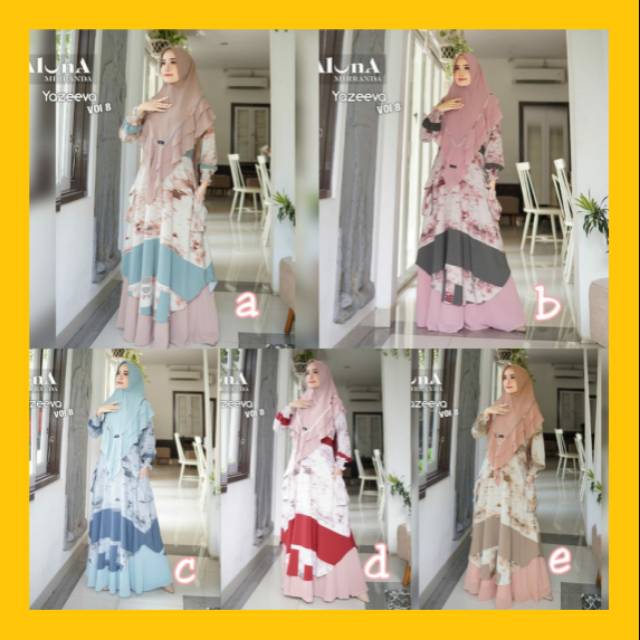 YAZEEVA SYARI VOL 8 BY ALUNA MIRRANDA GAMIS SYARI PREMIUM GAMIS SYARI ORI