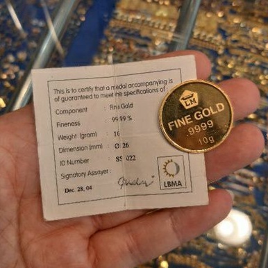 logam mulia emas antam koin coin fine gold 24k 10gr 10 gram