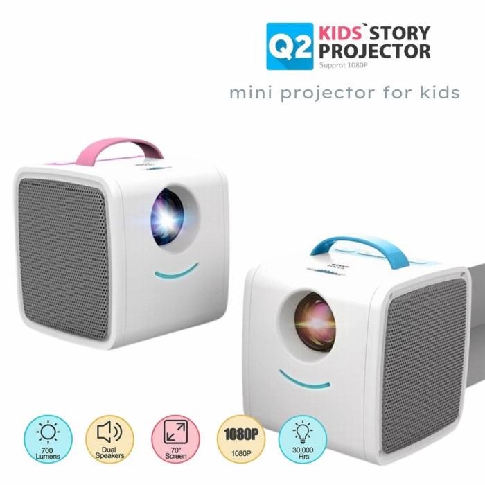 

Irled | Mini Projector Full Hd Q2 Kids Story 700 Lumens Blue (Proyektor Anak)