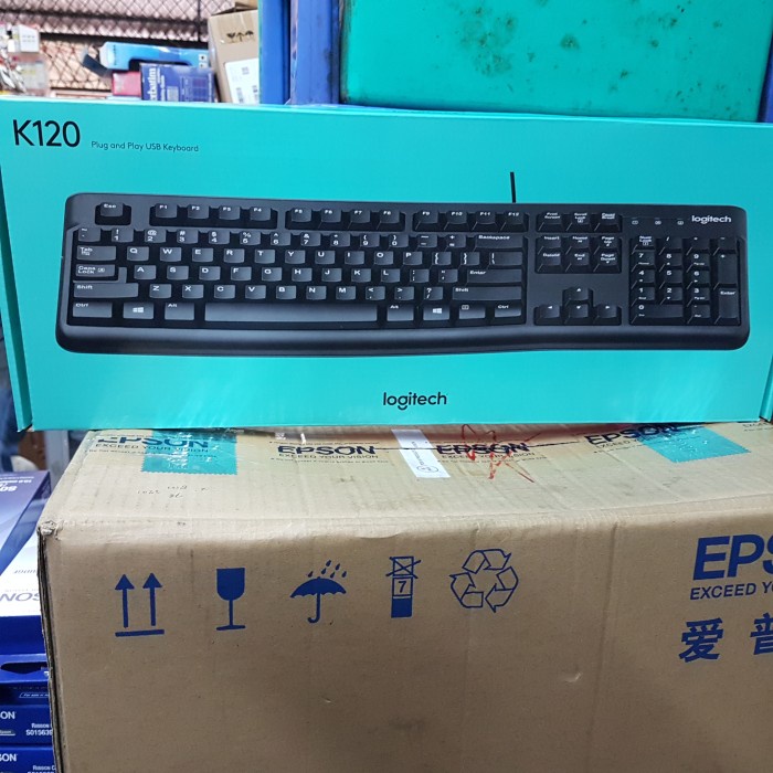 Logitech K120 USB Wired Keyboard GARANSI RESMI 1 TAHUN