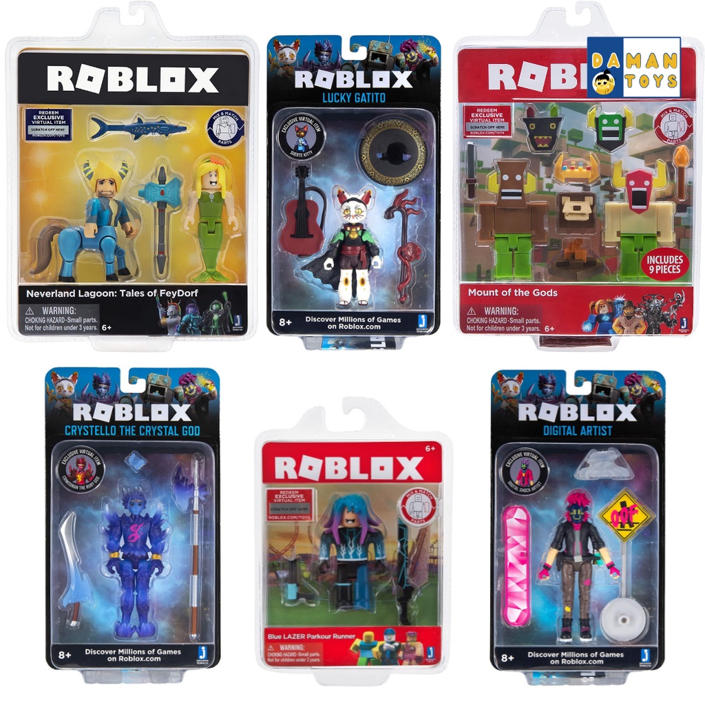 Mainan Roblox Minifigure Imagination Mount Of The Gods Lucky Gatito Crystello Hadiah Kado Anak