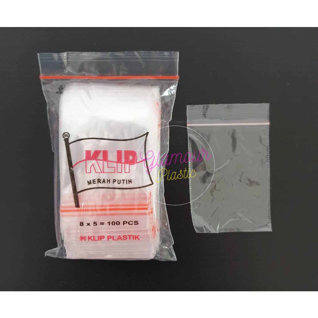 Jual Plastik Klip Ukuran 5x8 Cm 1 Pack Isi 100 Lembarplastik Zip Lockplastik Cetik Shopee 