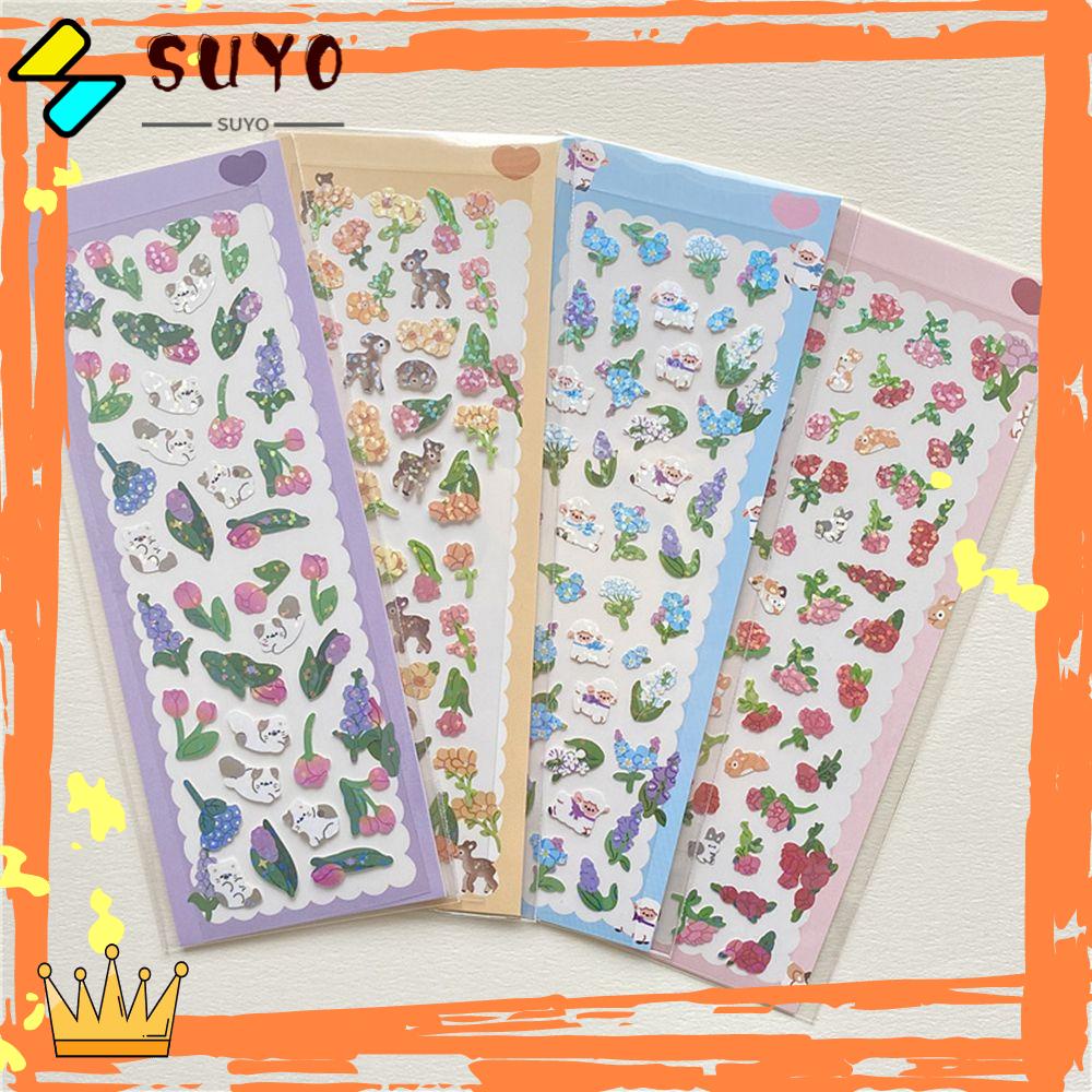 Suyo Stiker DIY Gambar Bunga Mawar Untuk Album / Jurnal / Scrapbook