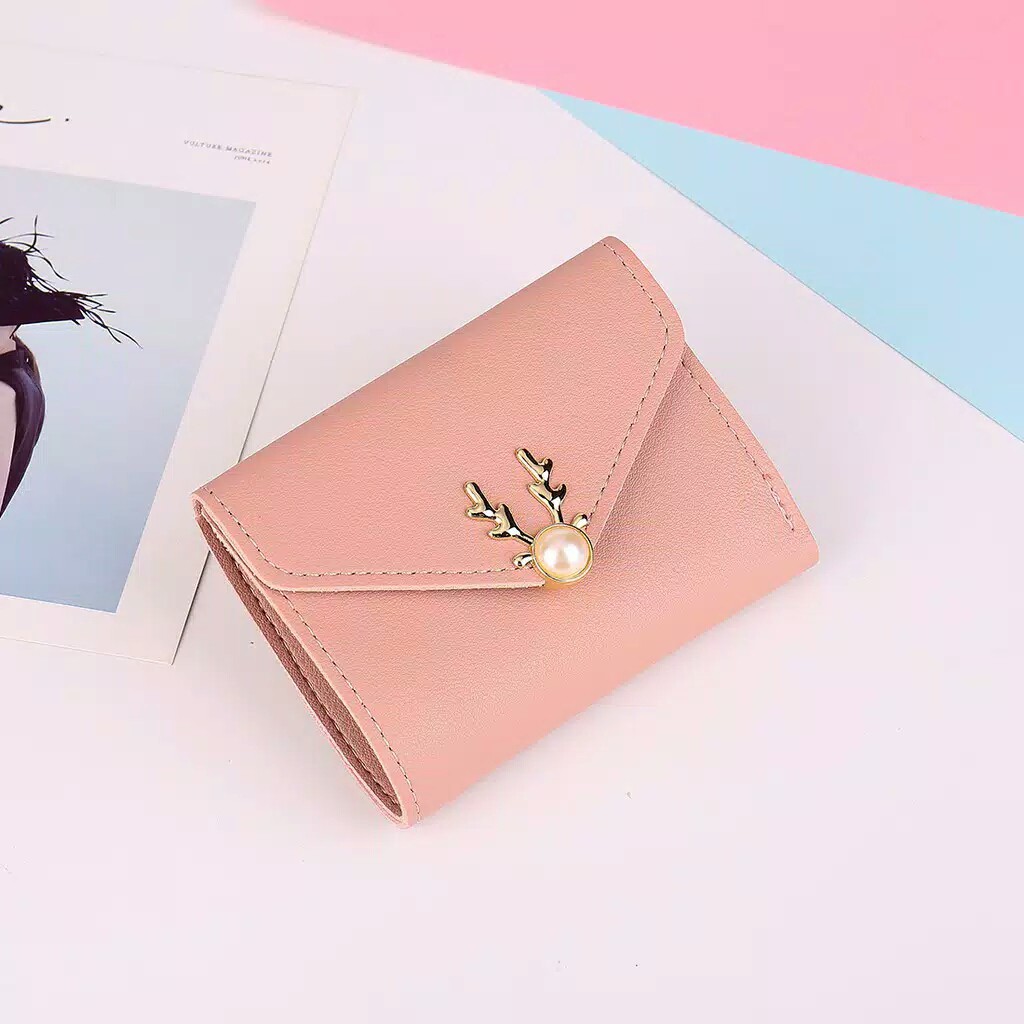 [IMPOR] DOMMO - D1297 Dompet Lipat Mini Tanduk Rusa Cewek / Dompet Cewek / Dompet Fashion / Import