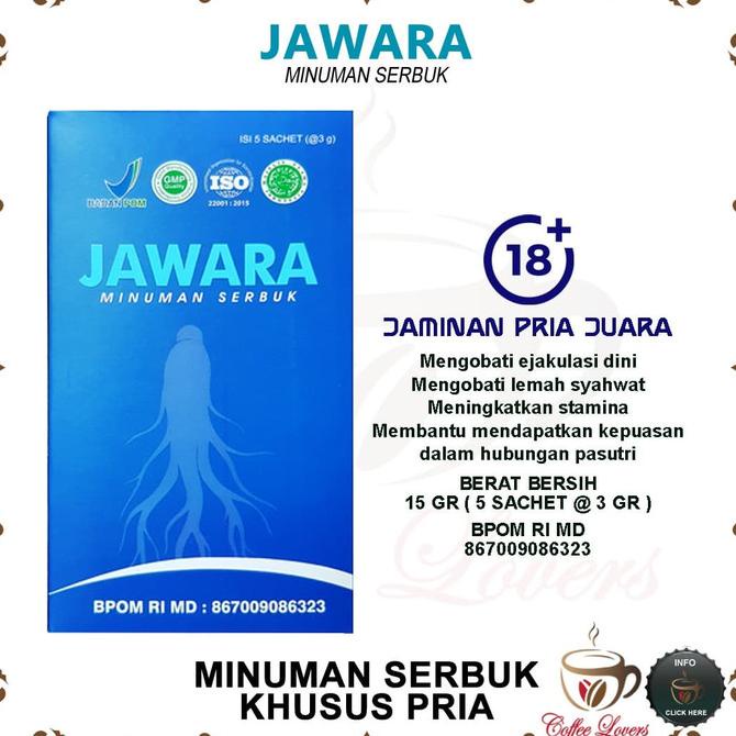 ORIGINAL JAWARA MINUMAN SERBUK VITALITAS PRIA STAMINA BPOM 1 BOX Murah
