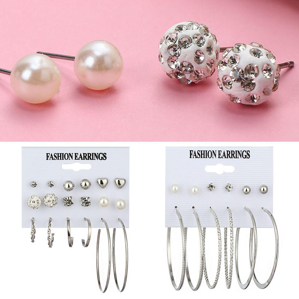 R-bunga Anting Set Hati Logam Mutiara Leopard Dekorasi Pesta Pernikahan Wanita Jewellery