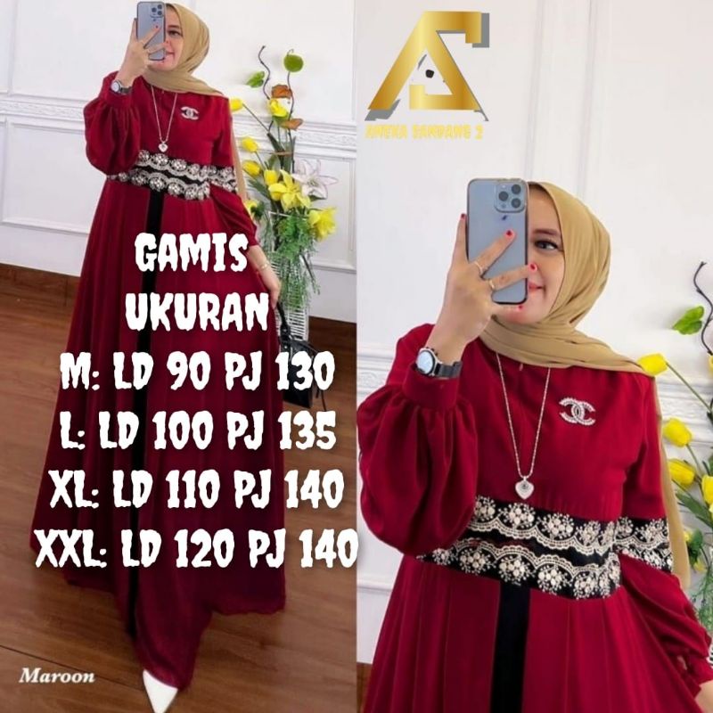 [COD] AISYAH dress // ukuran M.L.XL.XXL // gamis jumbo GAMIS BEST SELLER