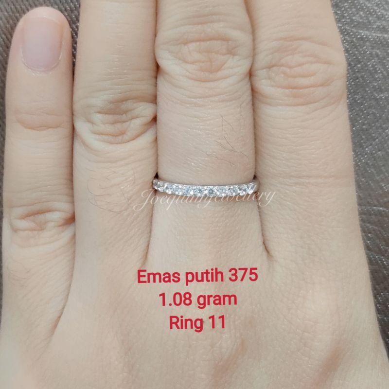 cincin emas putih cap 375 berbagai model