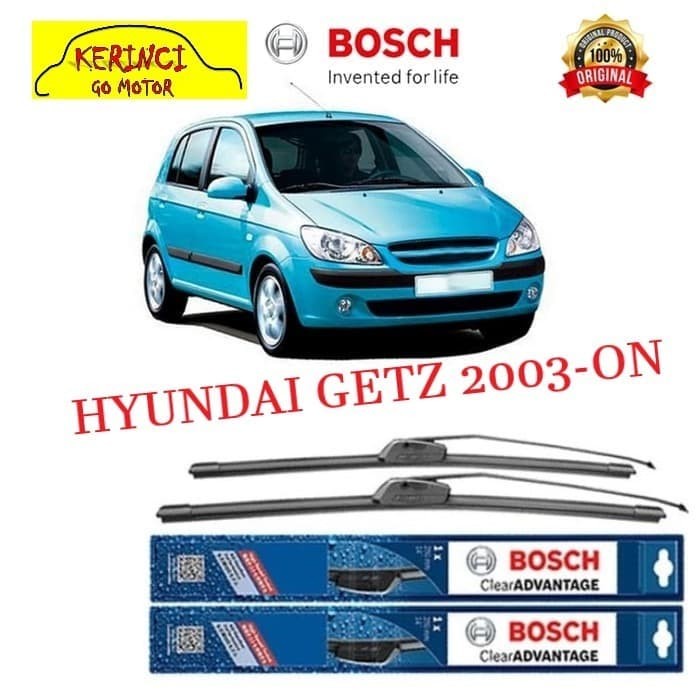 WIPER BOSCH CLEAR ADVANTAGE HYUNDAI GETZ 2003-ON 22&quot; &amp; 14&quot; SEPASANG