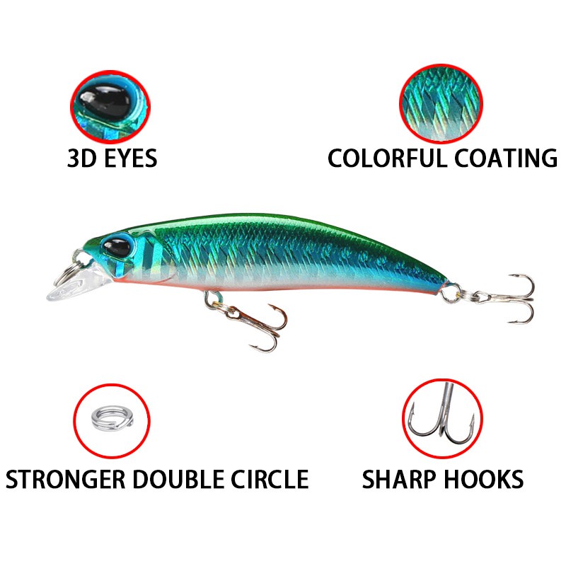 UMPAN PANCNIG IKAN MINNOW UKURAN 4g 6.8cm UMPAN PANCNIG TERLARIS UMPAN ULTRALIGHT