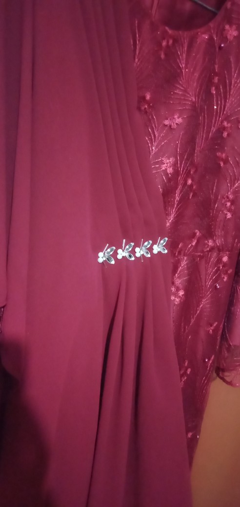 [real Pic] Gamis Brokat Tille Mutiara Dress Brokat Terbaru Gamis Brokat Lebaran Gamis Syari Farah