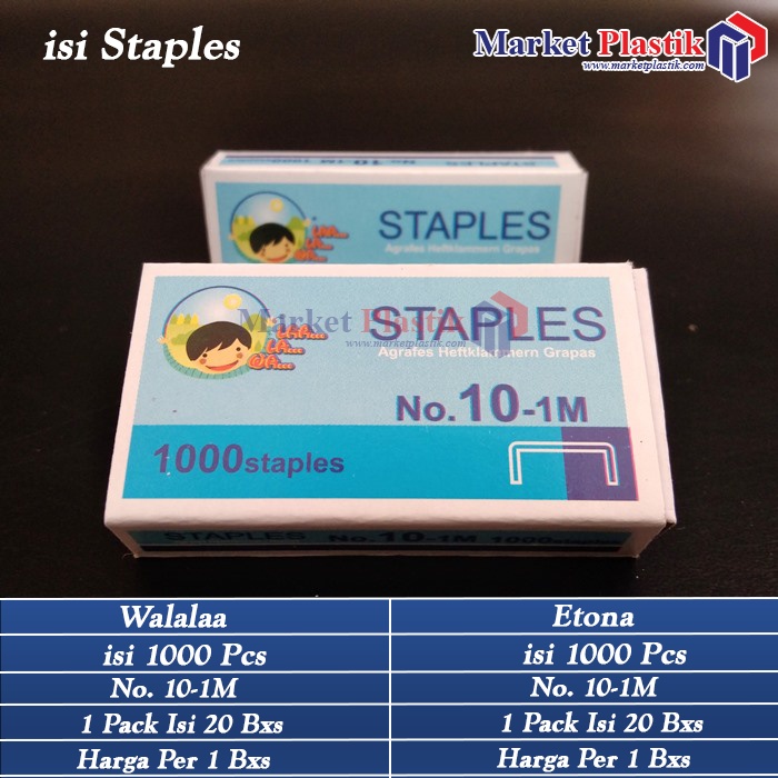 

Isi Staples/Isi Stapler/Isi Staples No.10/Isi Staples Walalaa 1pcs