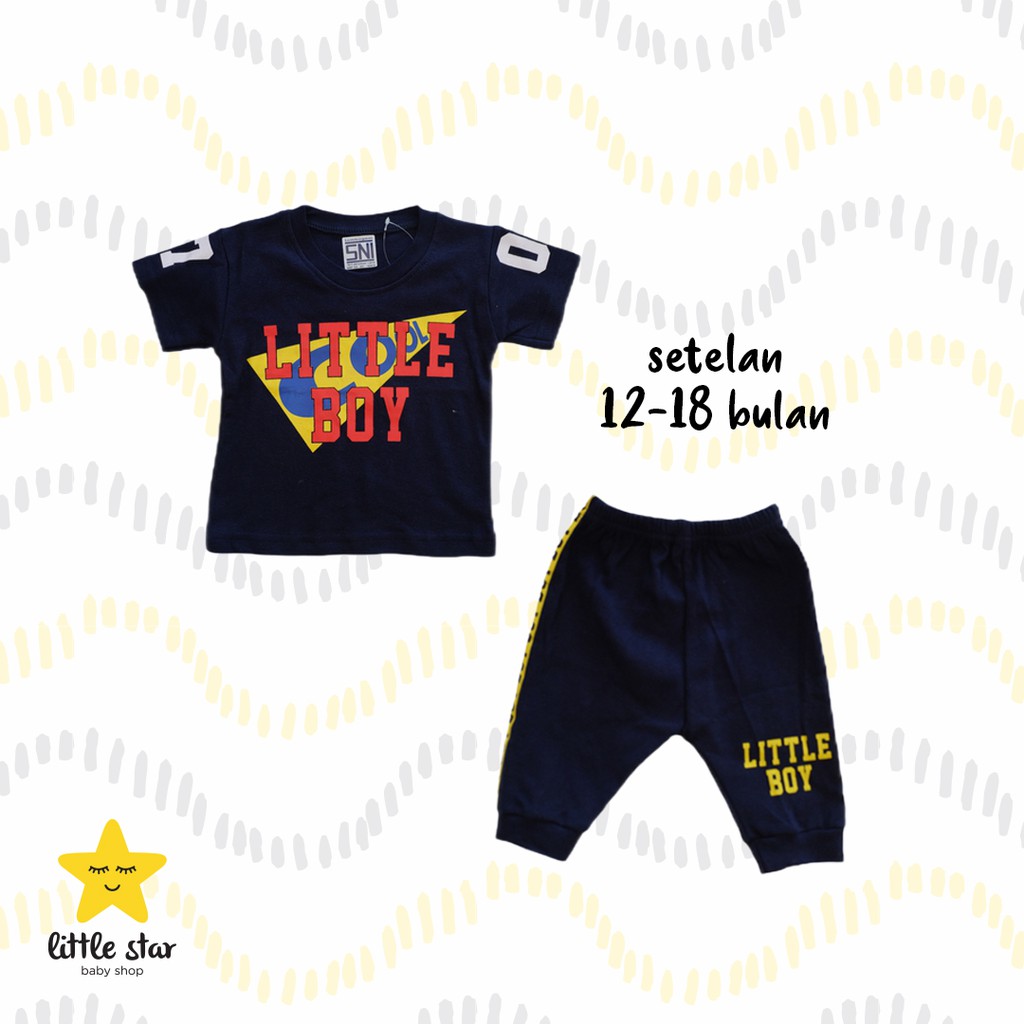 Tombogem Setelan Anak Cowok | Set Baju Kaos Celana Bayi Laki