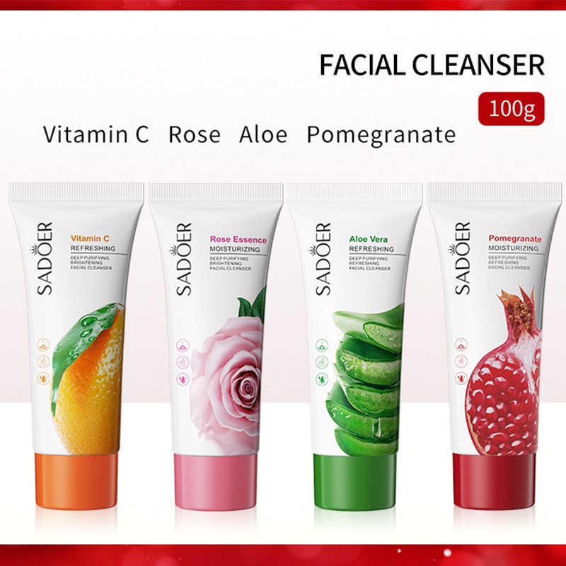 Facial Cleanser Foam Face Wash Remove Blackhead Moisturizing Shrink Pores Deep Cleaning Oil Control Whitening Skin Care